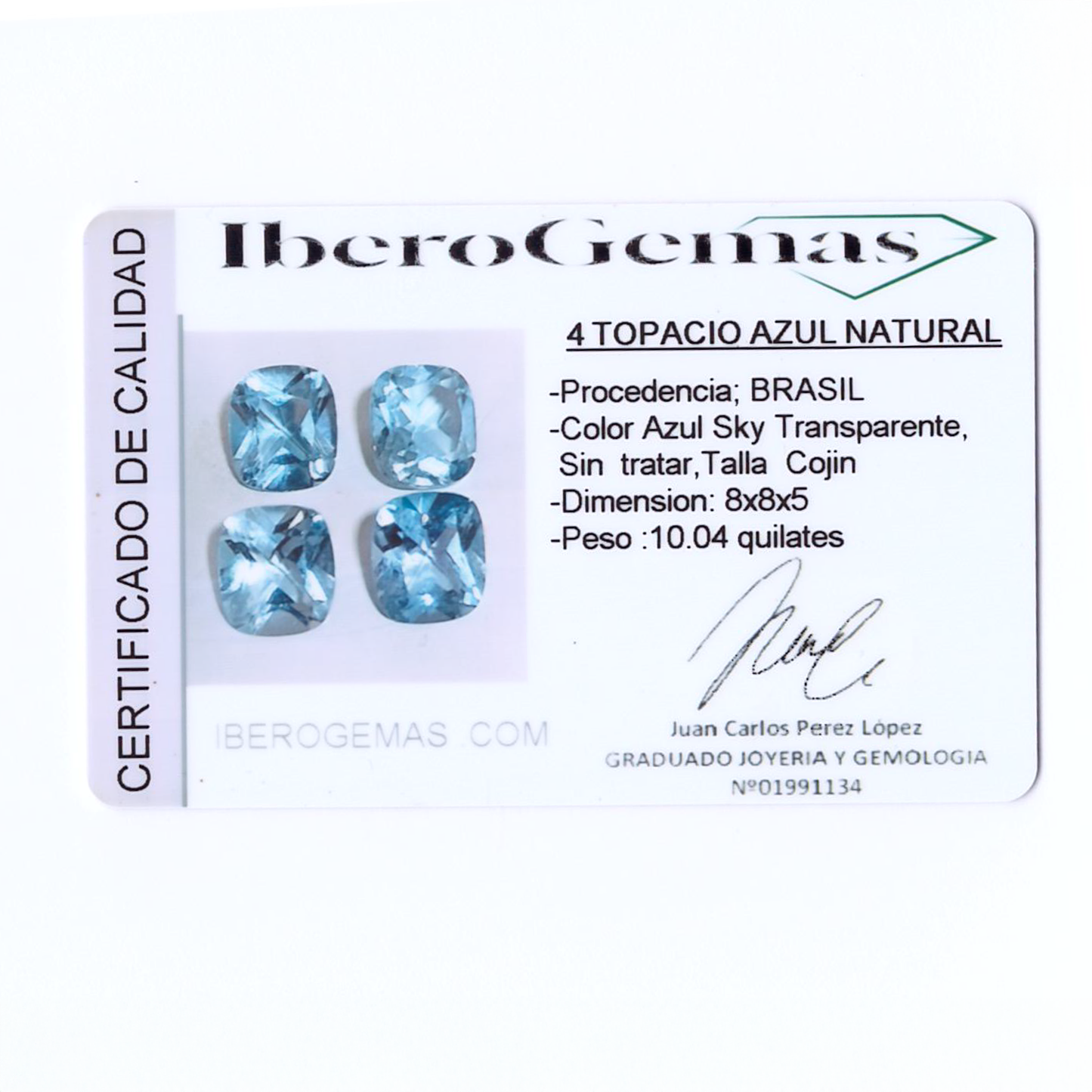 LOTE MIXTO TOPACIOS (4pzs) 10,04ct