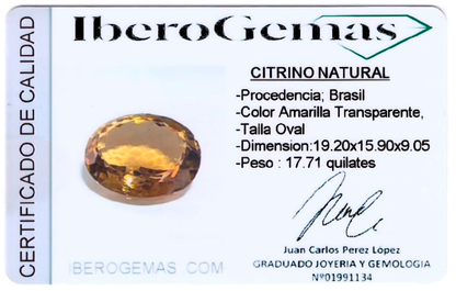 CITRINO 17,71ct