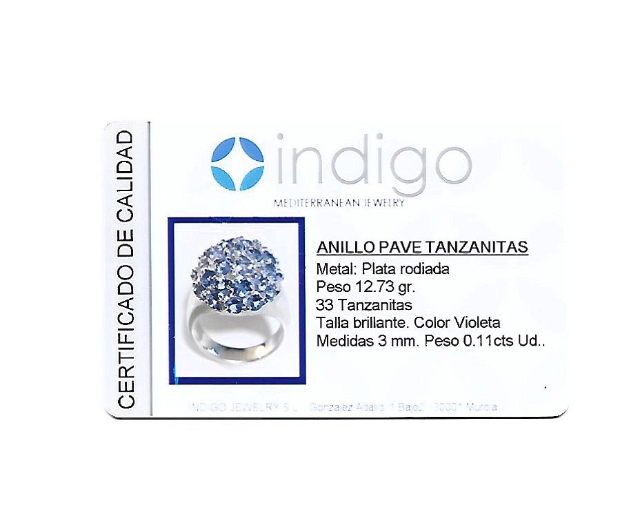 ANILLO PAVE TANZANITAS 12,73gr