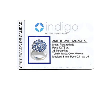 ANILLO PAVE TANZANITAS 12,73gr